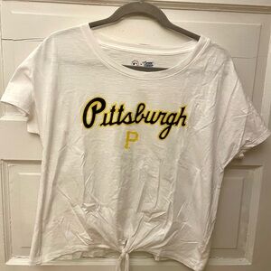 Pittsburgh Pirates Tie-Front Short Sleeve Tee